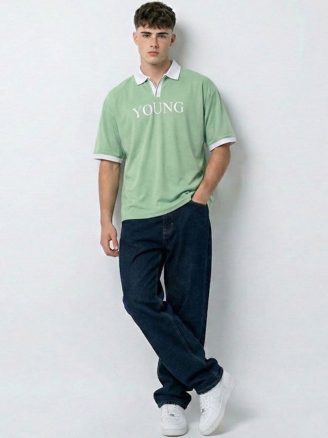 glitchez Men Printed Polo Collar T-shirt - view 1