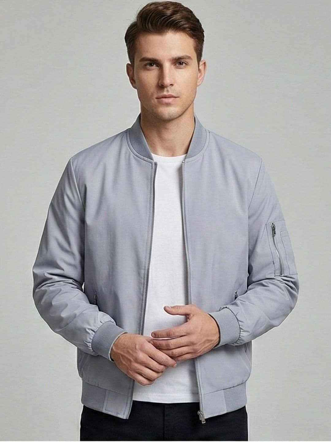 MIA FASHION Men Lightweight Cycling Bomber Jacket - view 1