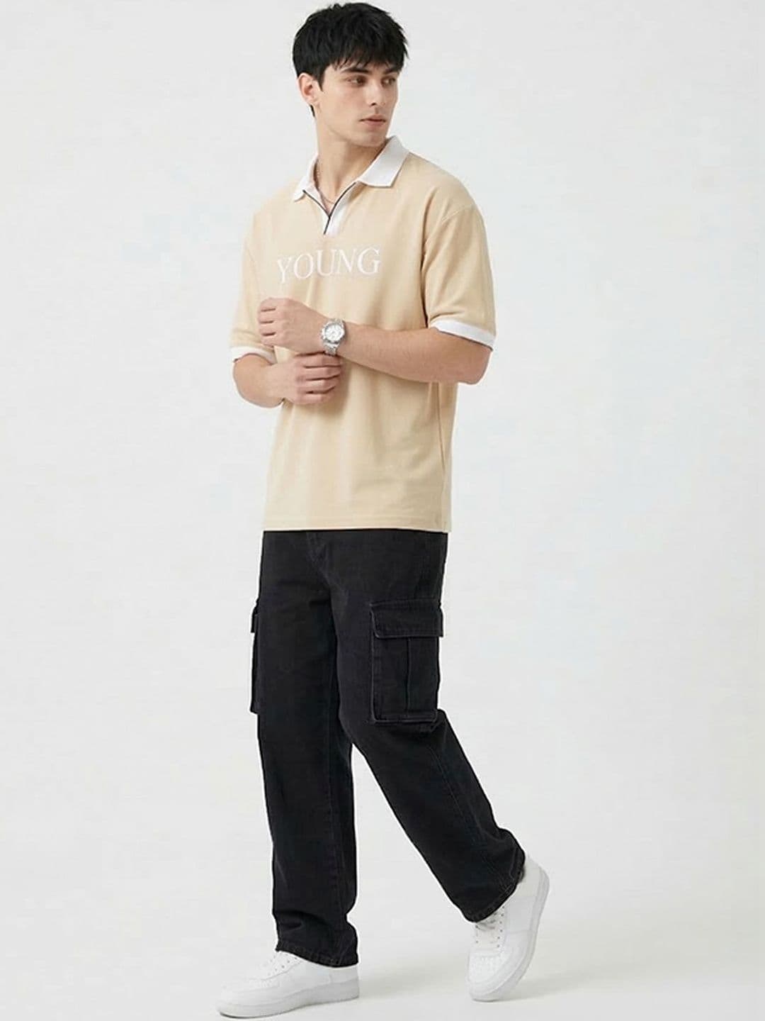 glitchez Men Printed Polo Collar T-shirt - view 1