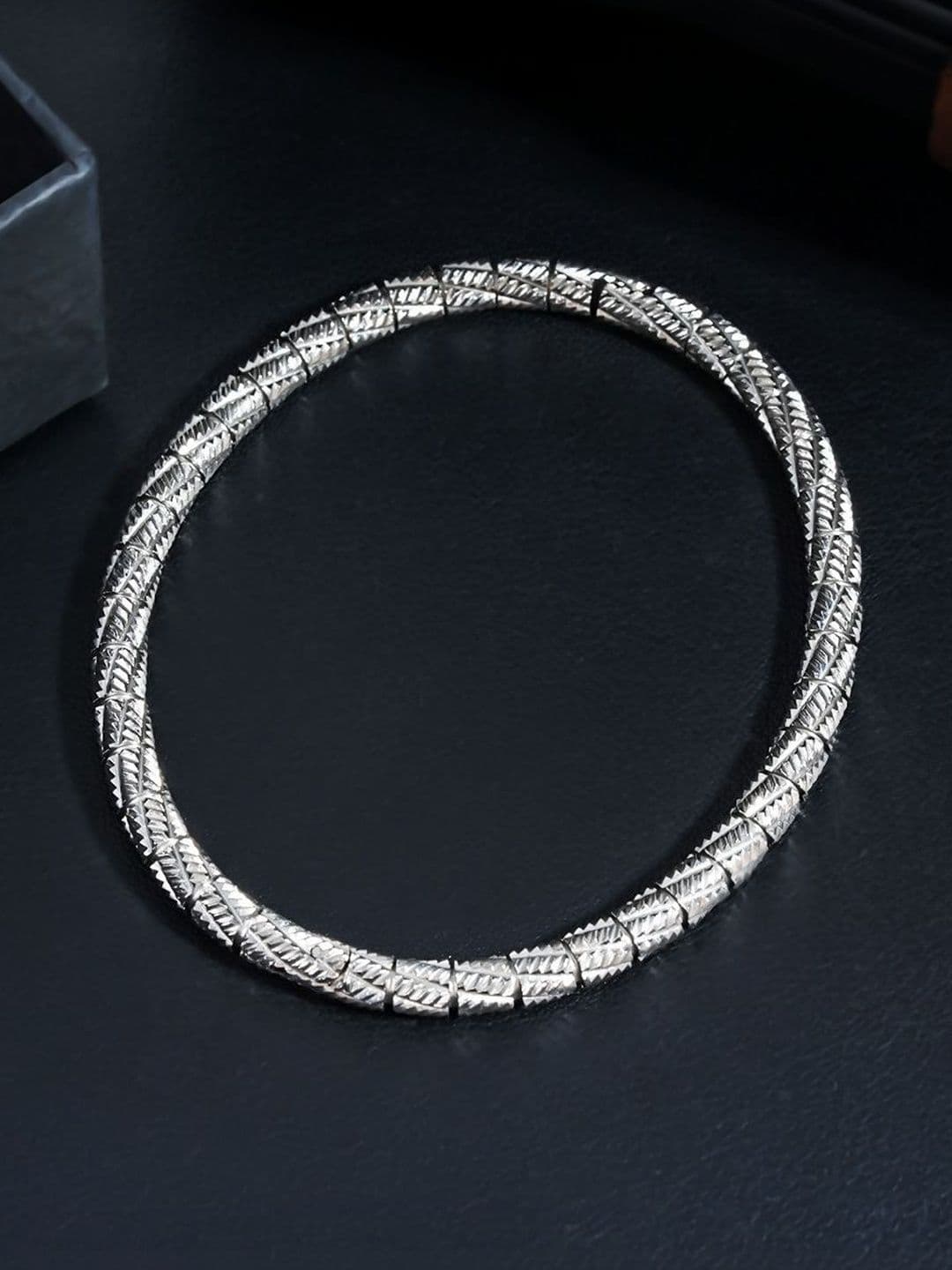 StyleCast x Revolte Men Handcrafted Silver-Plated Bangle-Style Bracelet - view 1