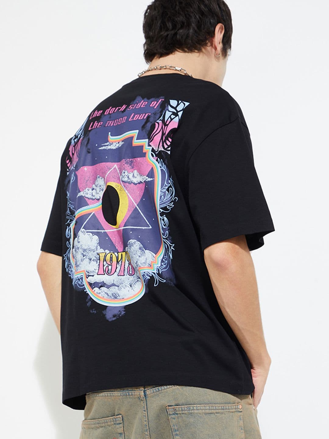 max Graphic Printed Round Neck Cotton T-shirt - view 1
