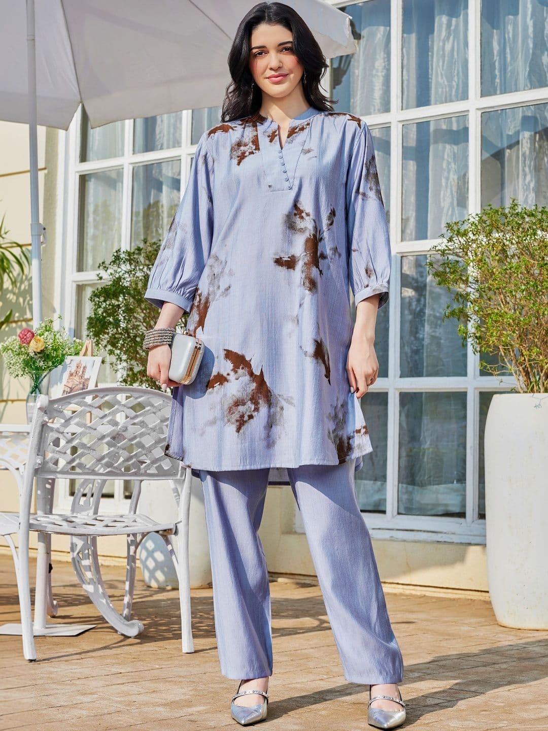vedn Printed Top with Trousers - view 1