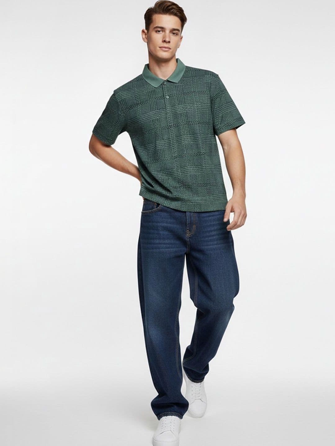glitchez Men Printed Polo Collar T-shirt - view 1