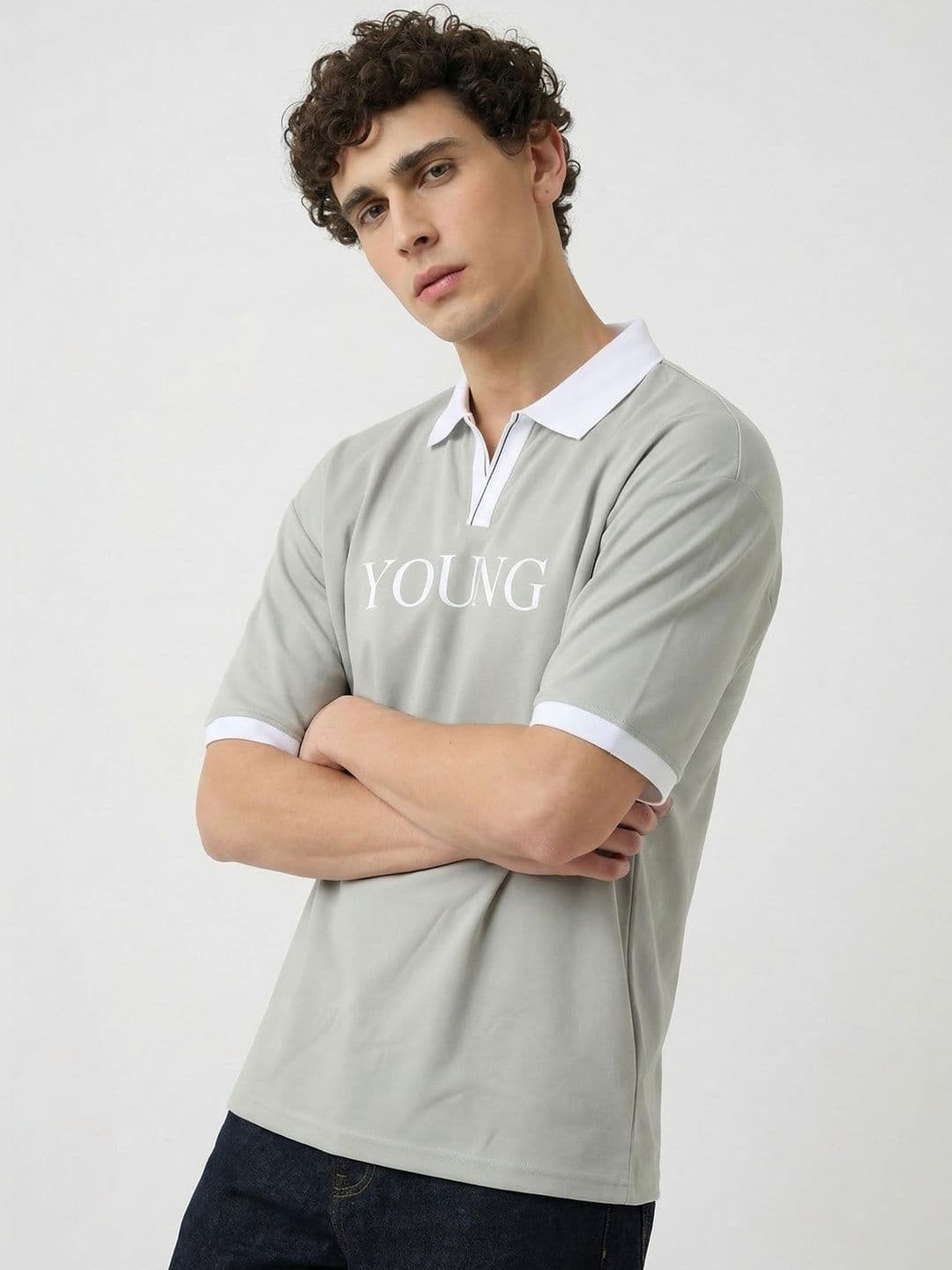 glitchez Men Printed Polo Collar T-shirt - view 1