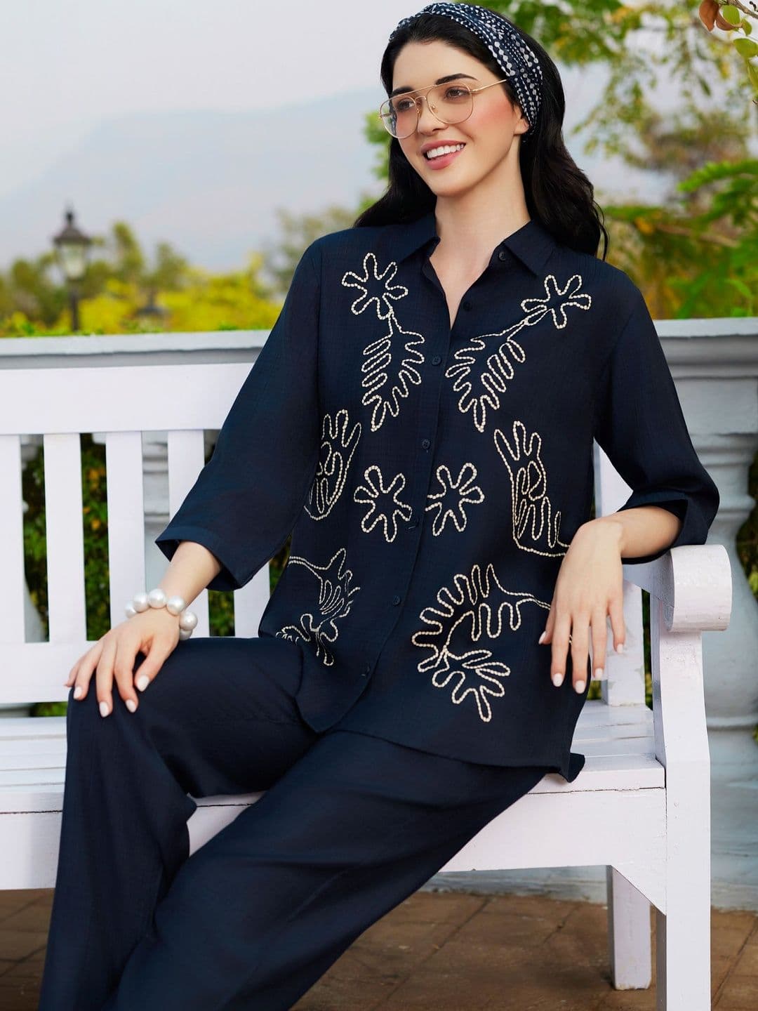 vedn Printed Shirt with Trousers - view 1