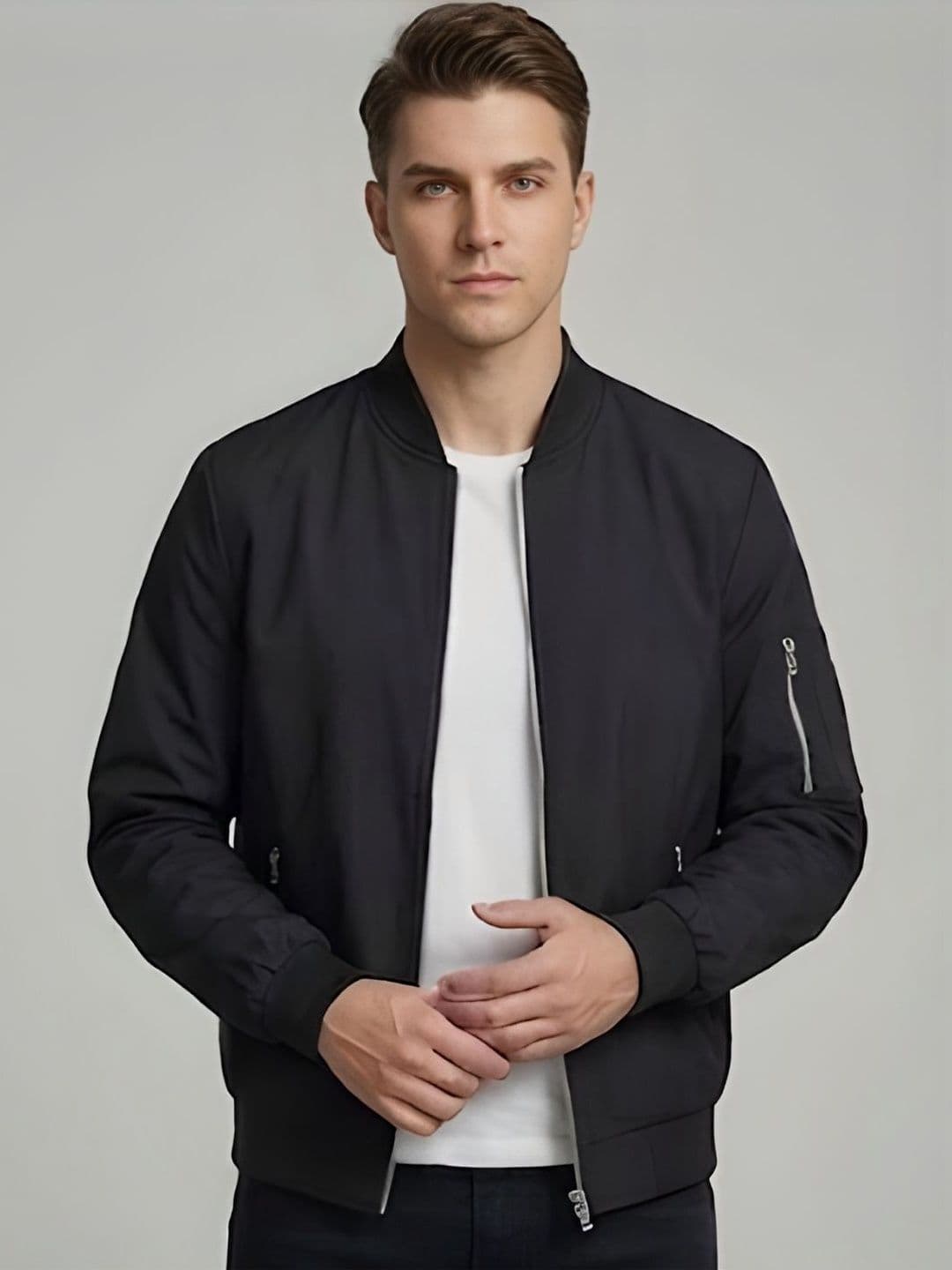 MIA FASHION Men Lightweight Cycling Bomber Jacket - view 1