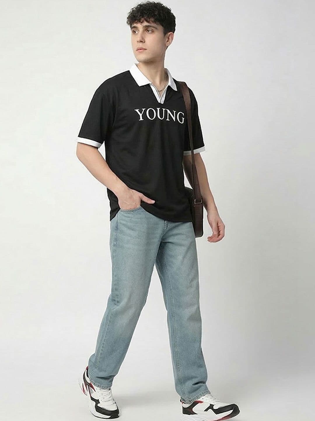glitchez Men Printed Polo Collar T-shirt - view 1
