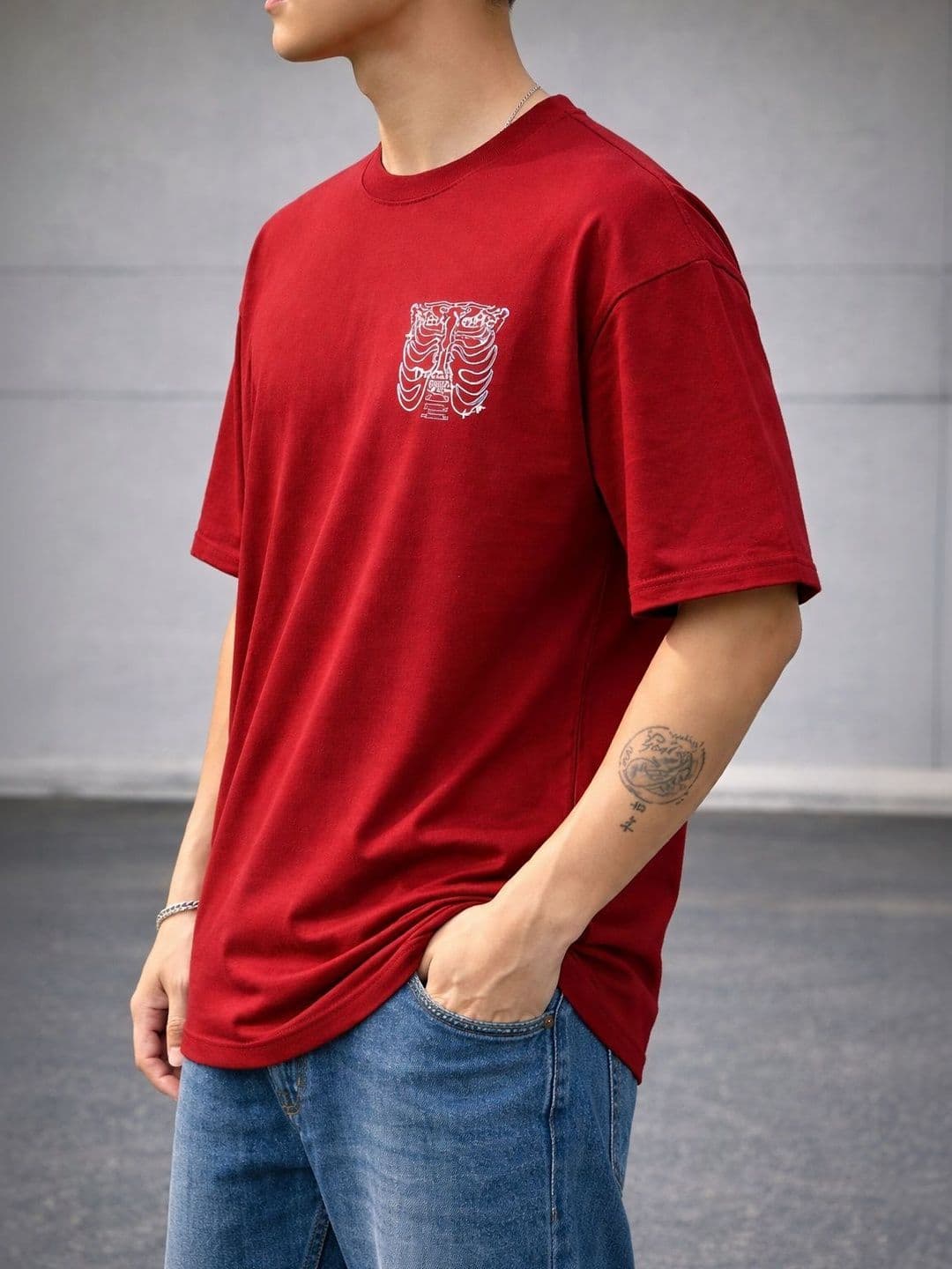 MACK JONNEY Graphic Printed Round Neck Cotton Oversized Casual Tshirts - view 1