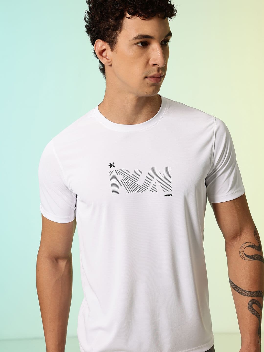 HRX by Hrithik Roshan Typography Printed Rapid-Dry Running T-shirt - view 1