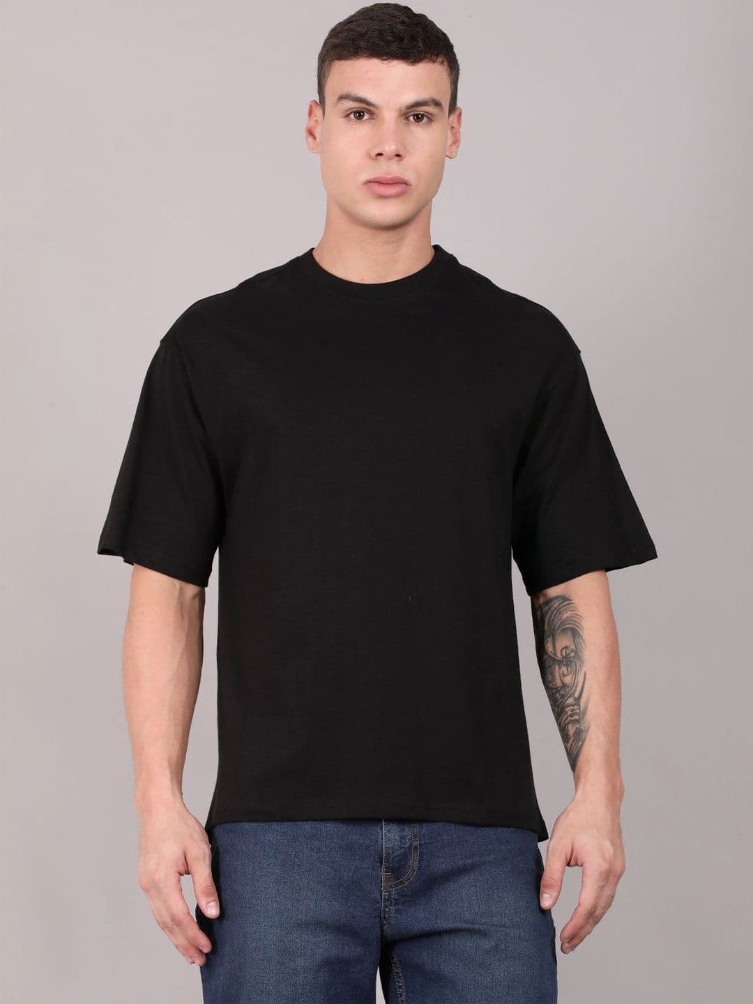 The Roadster Lifestyle Co. Printed Round Neck Oversized Tshirts - view 1