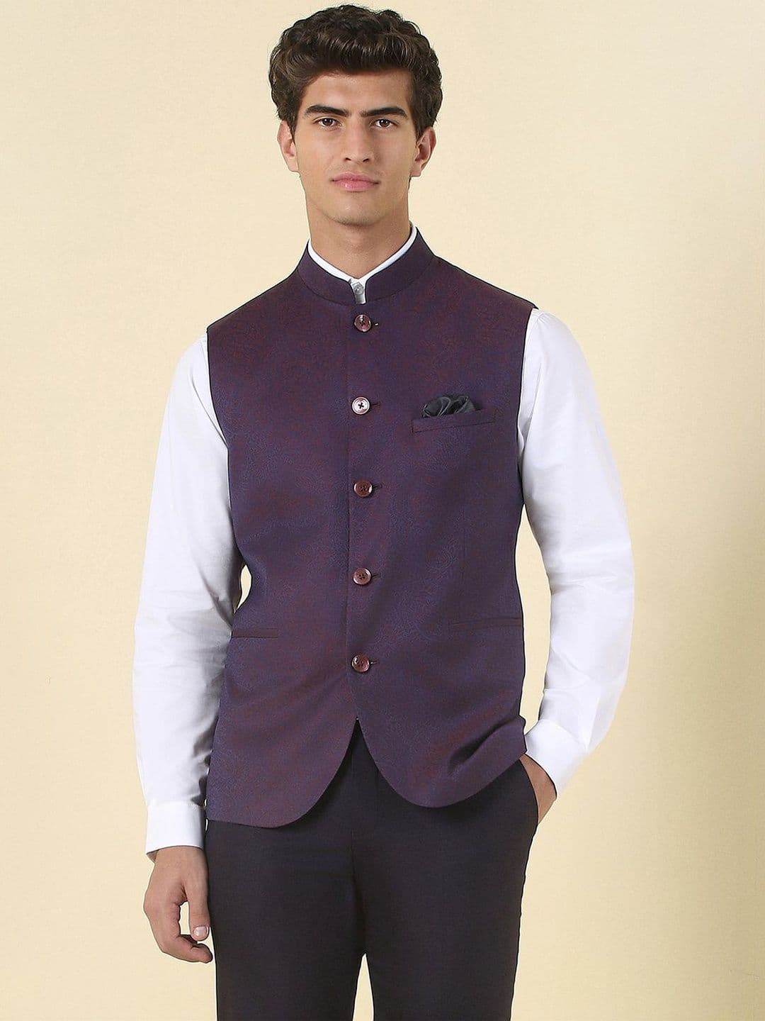 Allen Solly Printed Woven Nehru Jackets - view 1
