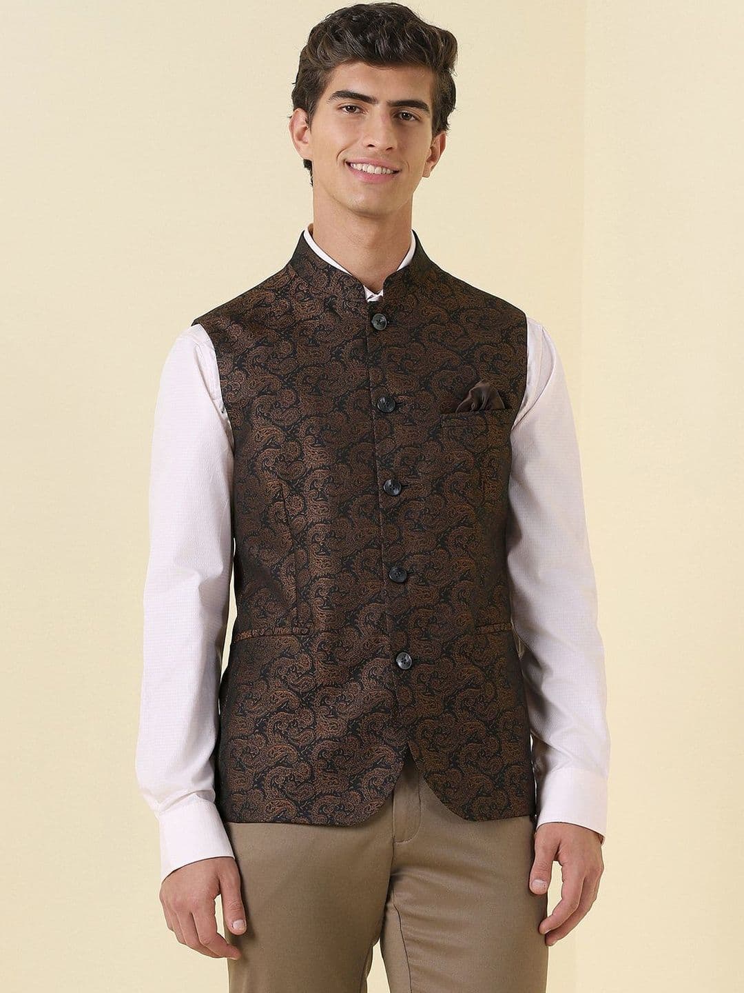 Allen Solly Printed Woven Nehru Jackets - view 1