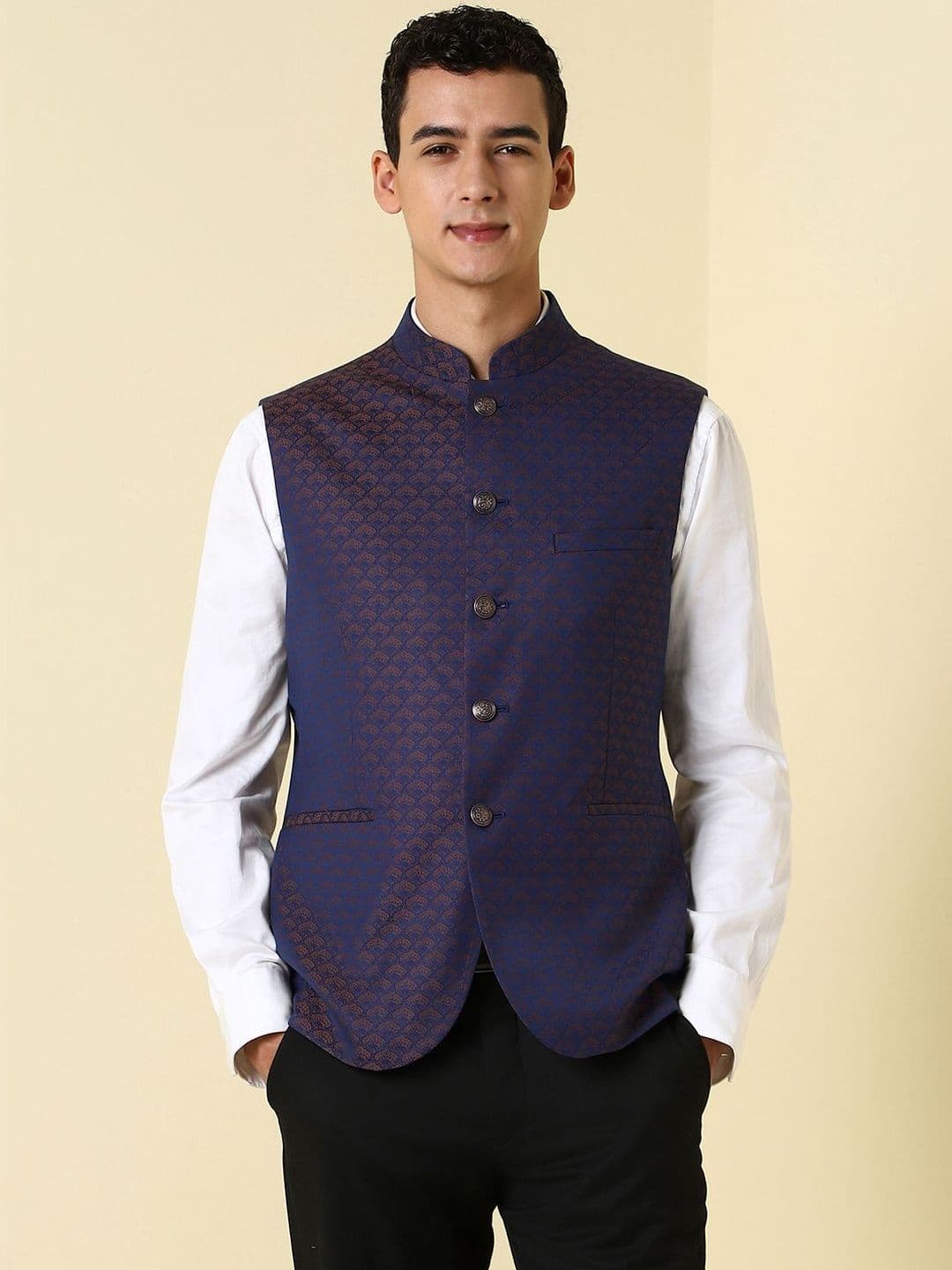 Allen Solly Printed Woven Nehru Jackets - view 1
