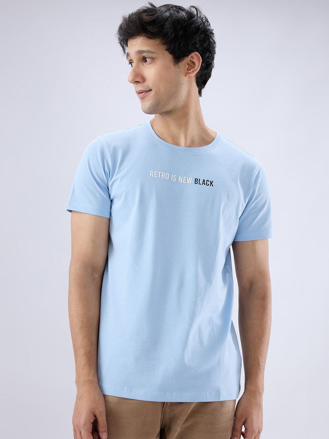 SPYKAR Typography Printed Round Neck Slim Fit Cotton Casual T-shirt - view 1