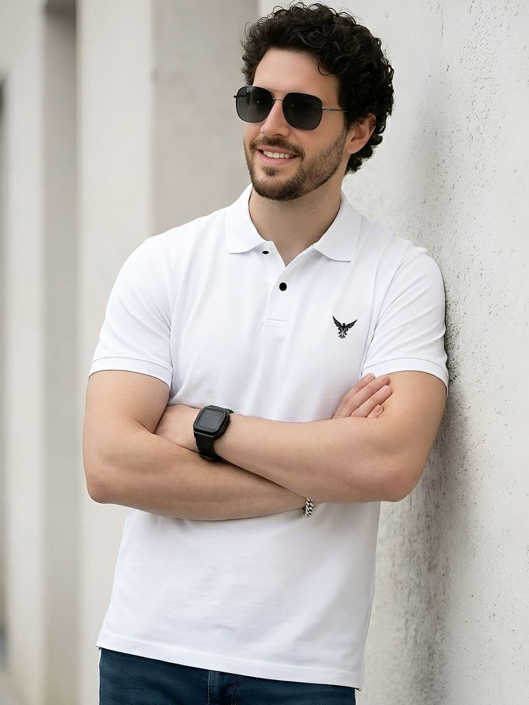 THE BEETEL HOUSE Men Printed Polo Collar T-shirt - view 1