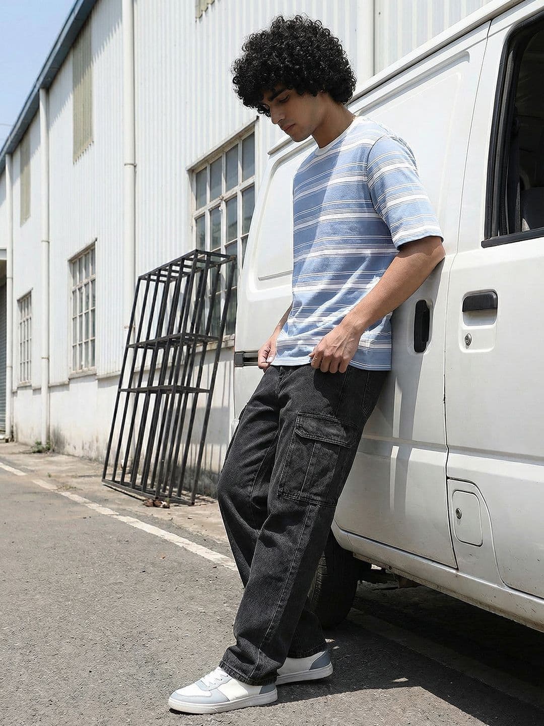 The Roadster Lifestyle Co. Striped Oversized T-shirt - view 1