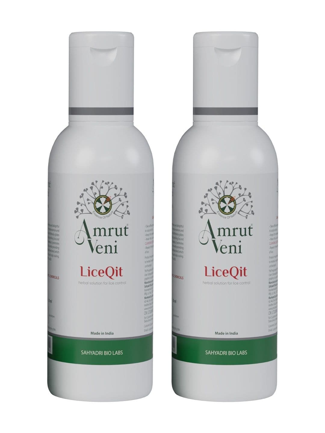 Amrutveni Pack of 2 LiceQit Anti-Lice Herbal Hair Oil with Comb - 50 ml - view 1