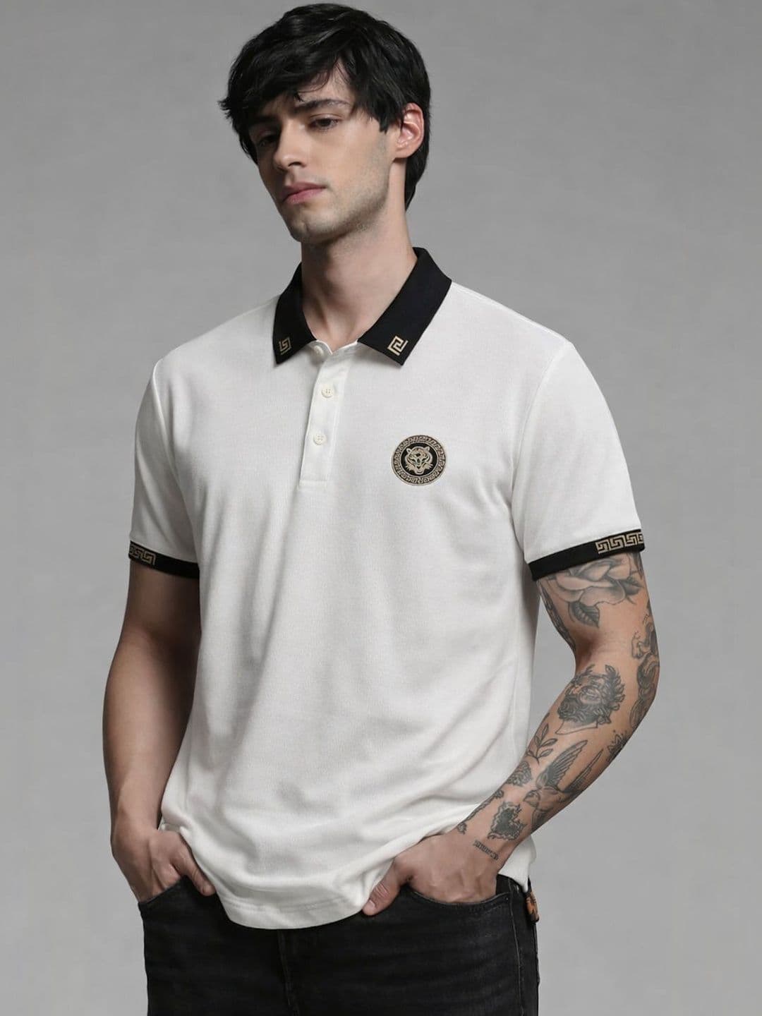 COMBRAIDED Men Polo Collar T-shirt - view 1