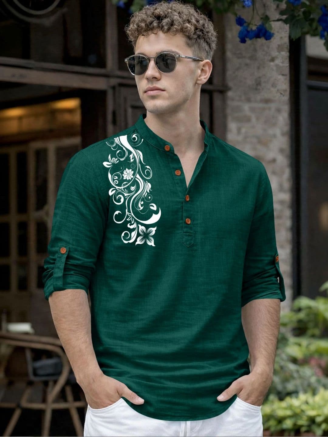 ZELINCO Men Zari A-Line Kurta - view 1