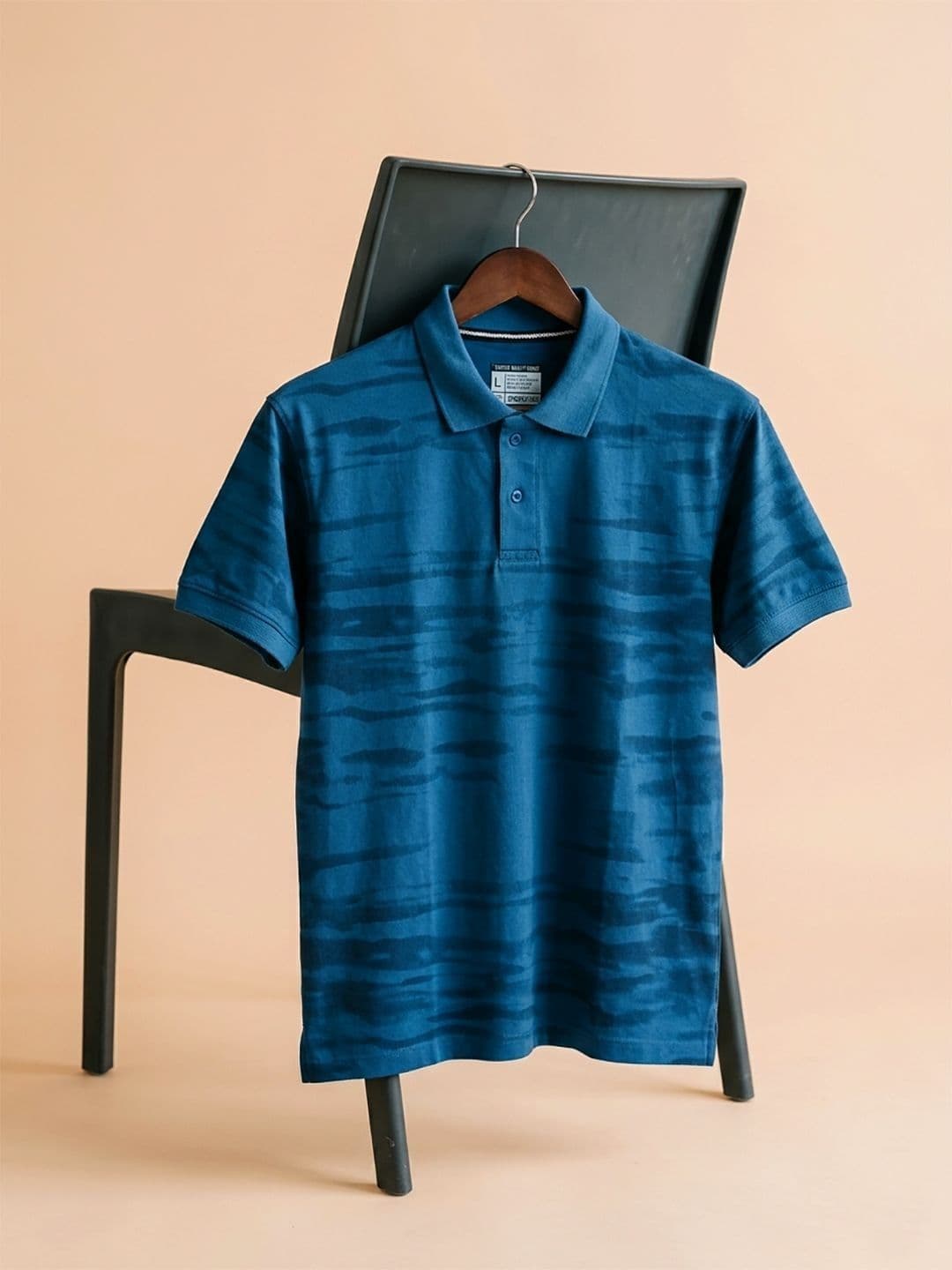 CLOUD COTTON Men Printed Polo Collar T-shirt - view 1