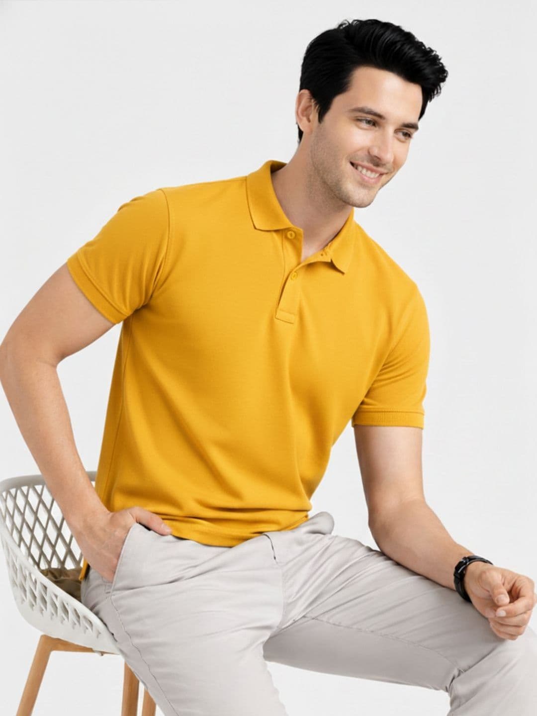 KAVYARA Men Polo Collar T-shirt - view 1