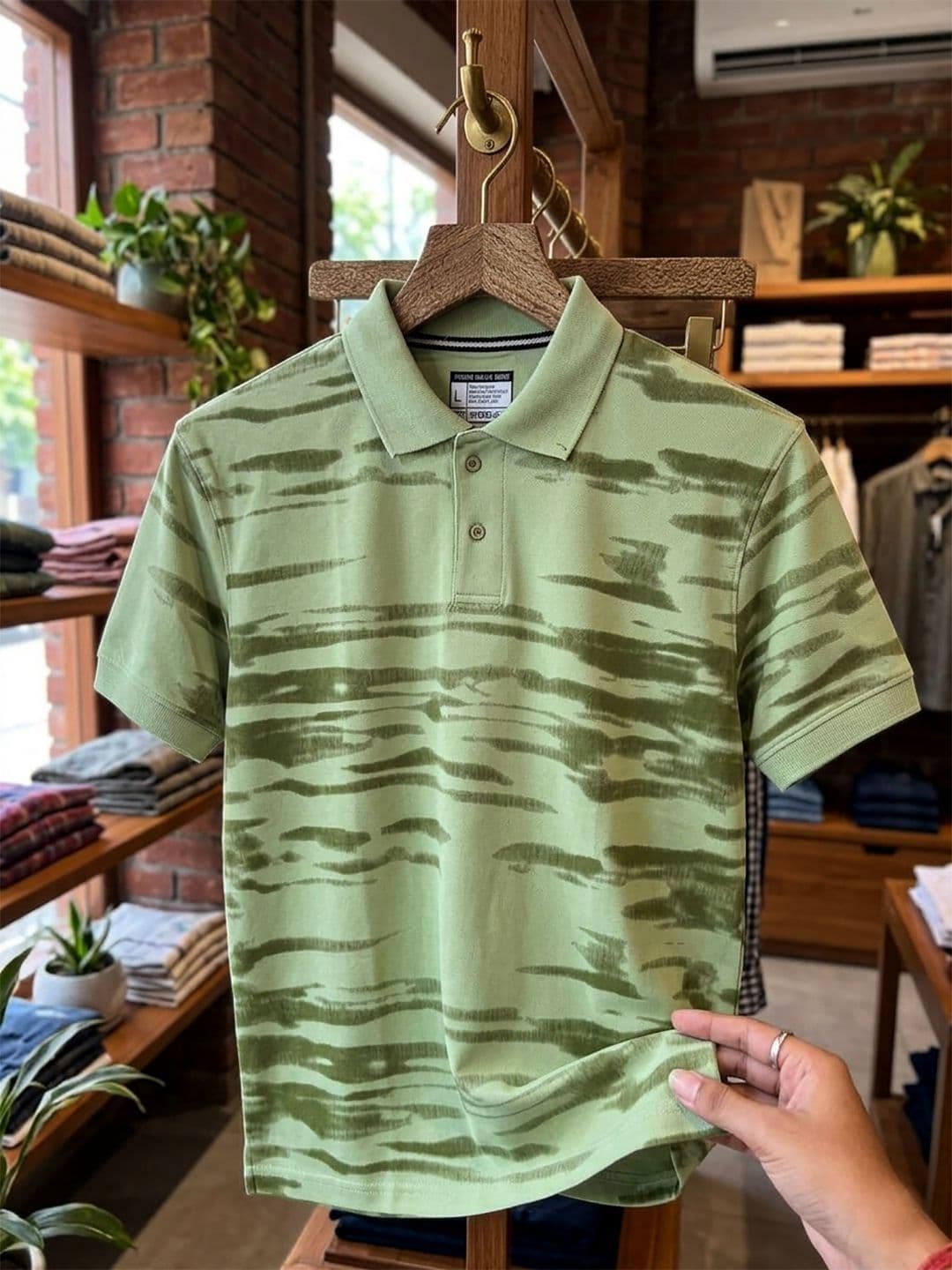 CLOUD COTTON Men Printed Polo Collar T-shirt - view 1