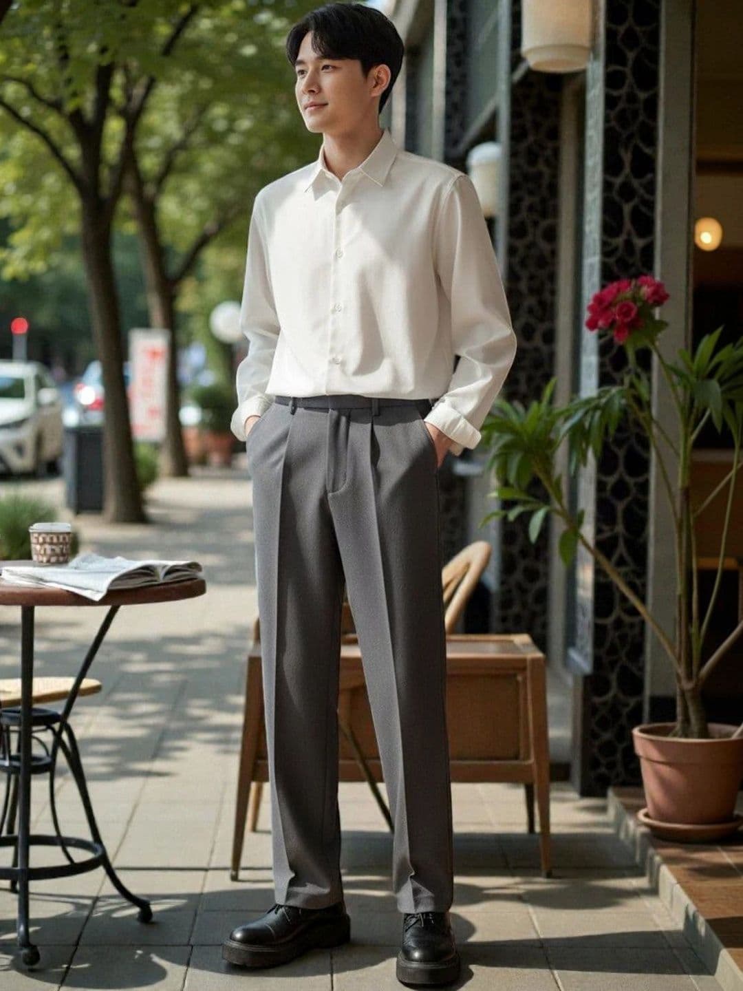 Kotty Linen Cotton Straight Fit Pants Trousers - view 1