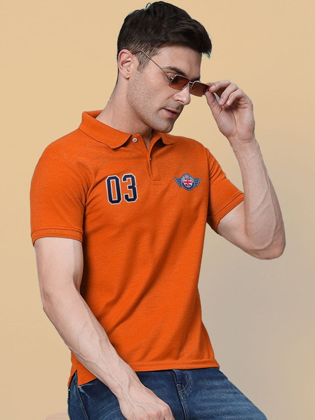 HUSHBUCKS Polo Collar Applique T-shirt - view 1