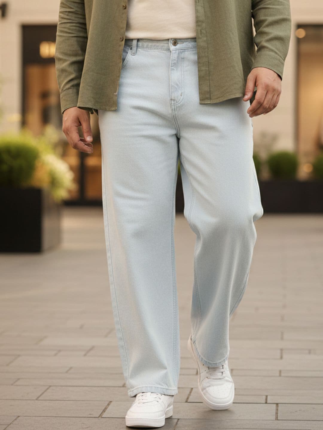 Urbano Plus Men Loose Fit Washed Non-Stretchable Jeans - view 1