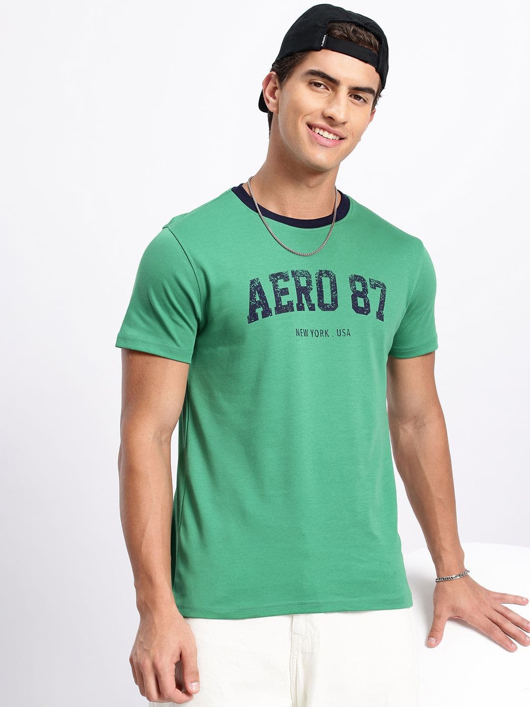 Aeropostale Typography Printed Pure Cotton T-shirt - view 1
