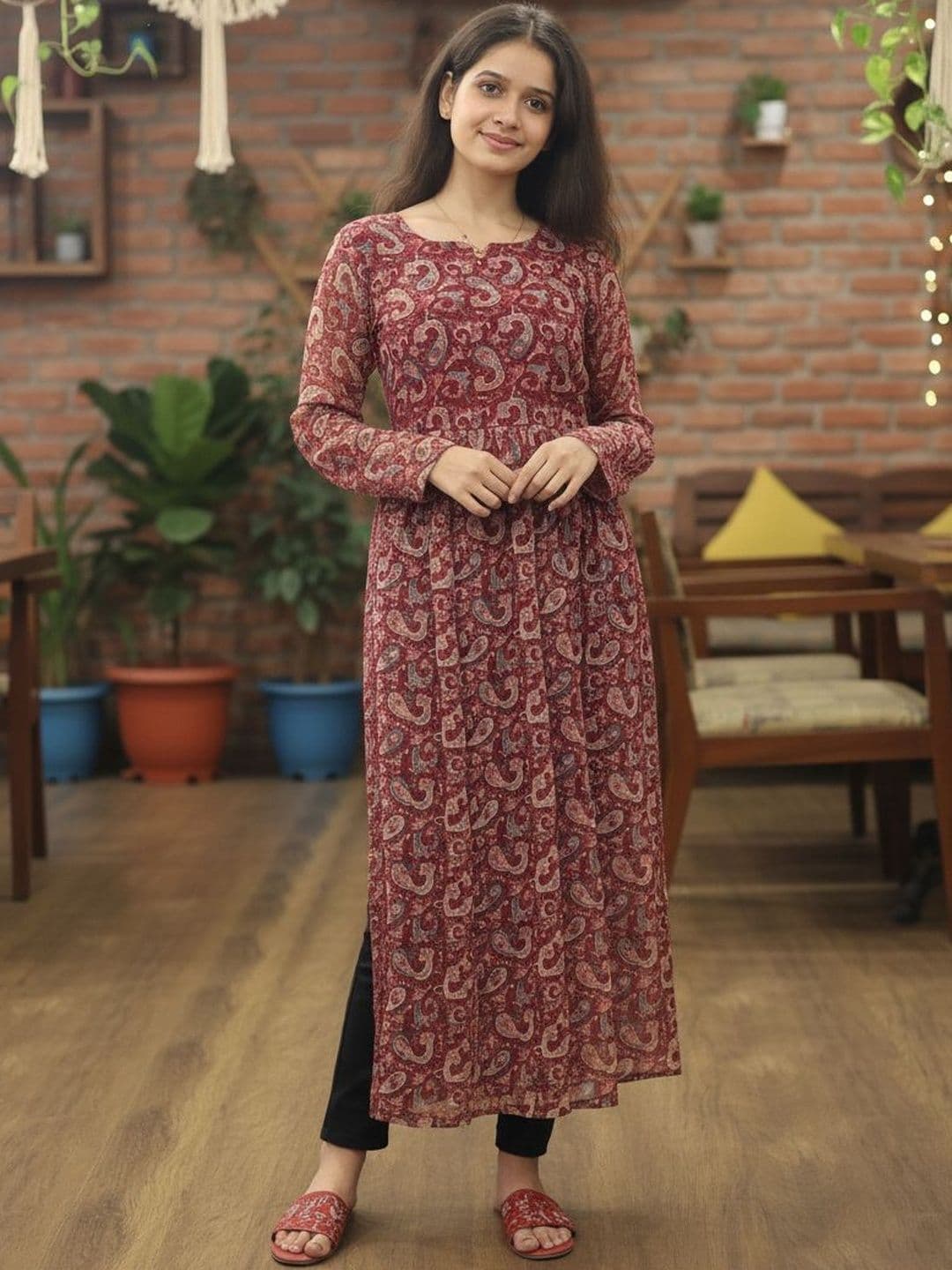 KALINI Paisley Printed Kurti - view 1
