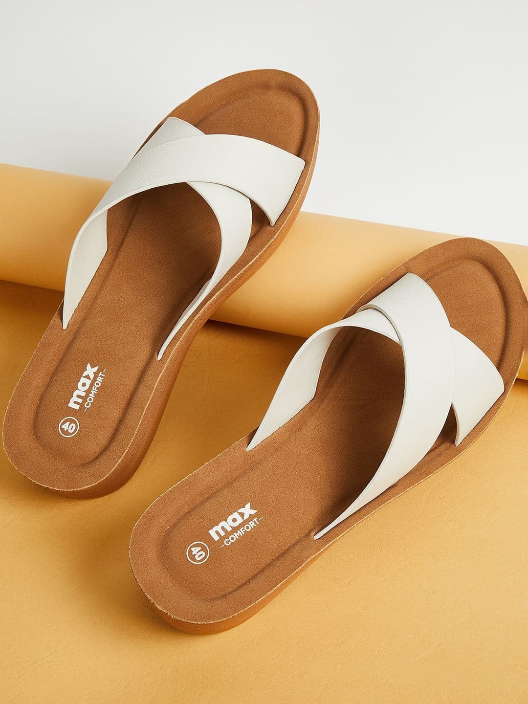 max Solid Cross Strap Flatforms Heels - view 1