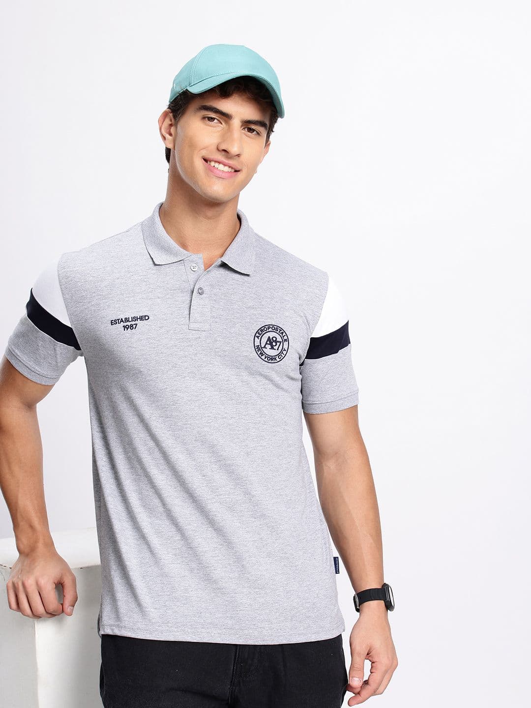Aeropostale Polo Collar Pure Cotton T-shirt - view 1