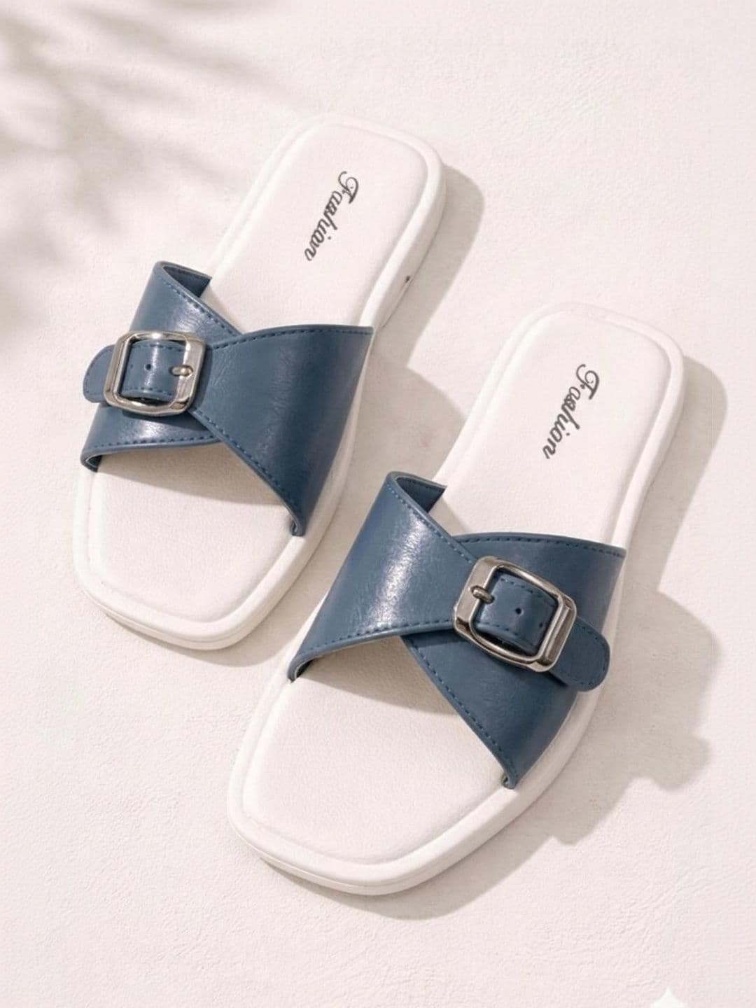 Shozie Girls Open Toe Flats with Buckles - view 1