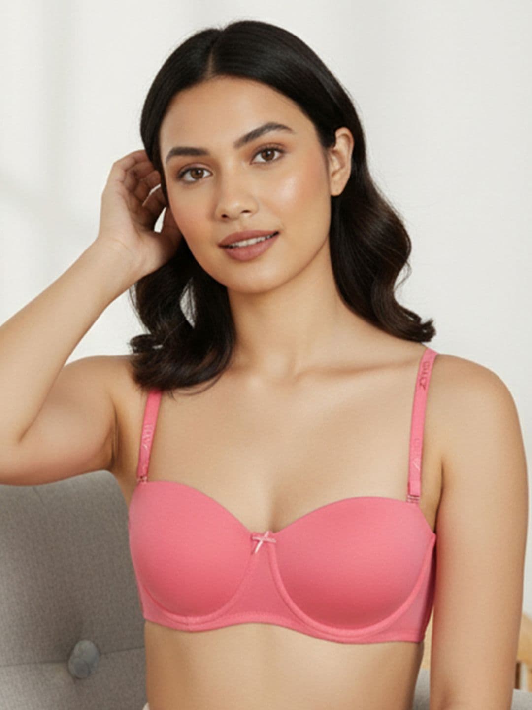 Zivame Medium Coverage Lightly Padded Strapless Everyday Bra With All Day Comfort - view 1