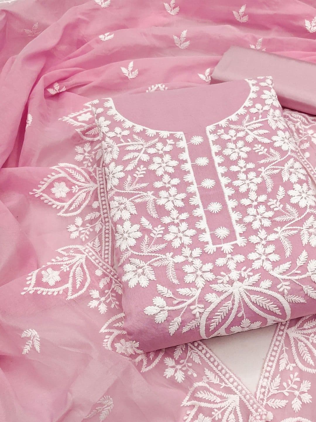 KALINI Embroidered Unstitched Dress Material - view 1