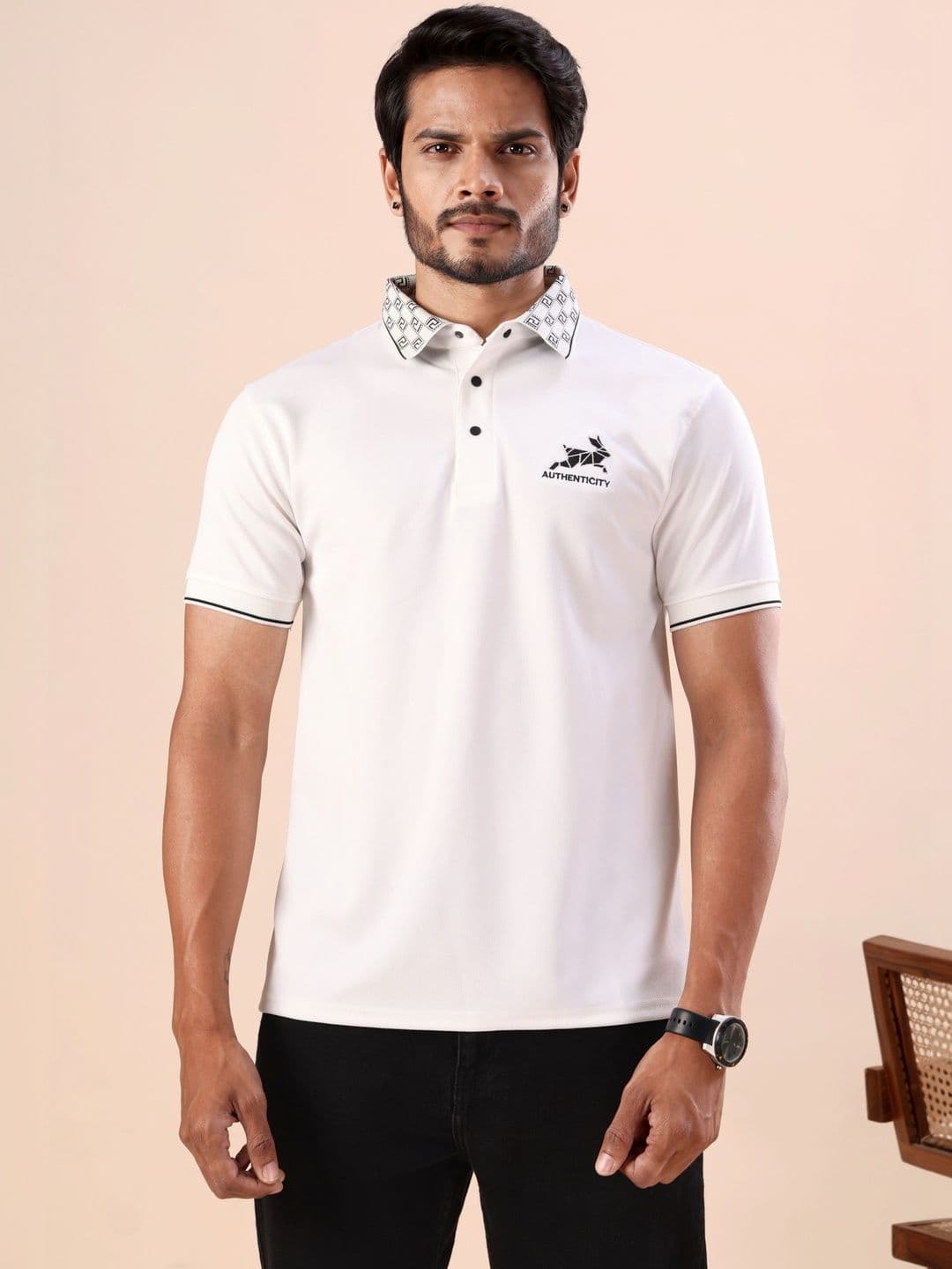 LUCUMA FASHION HUB Men Polo Collar T-shirt - view 1