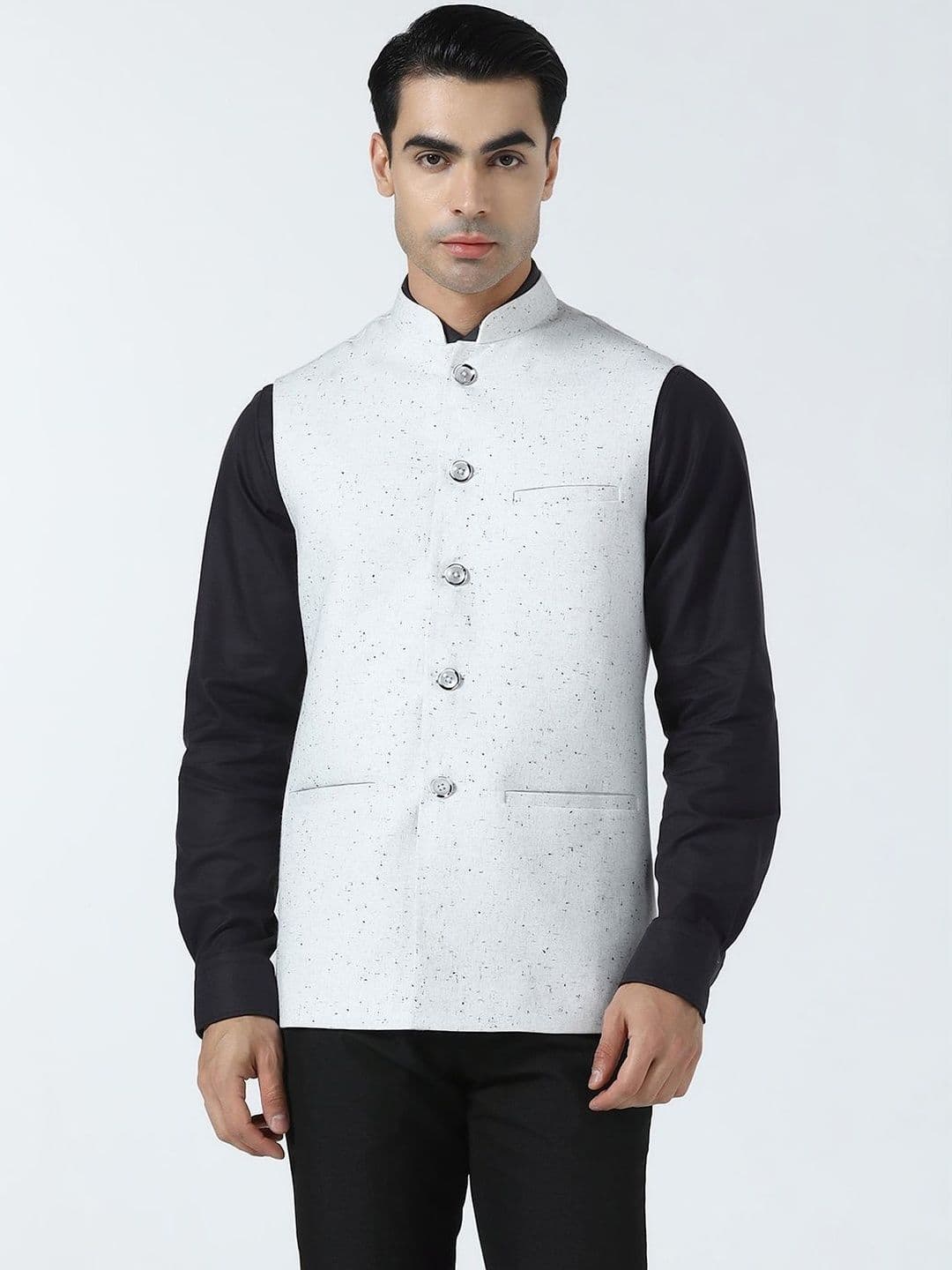 TAHVO Woven Design Nehru Jackets - view 1