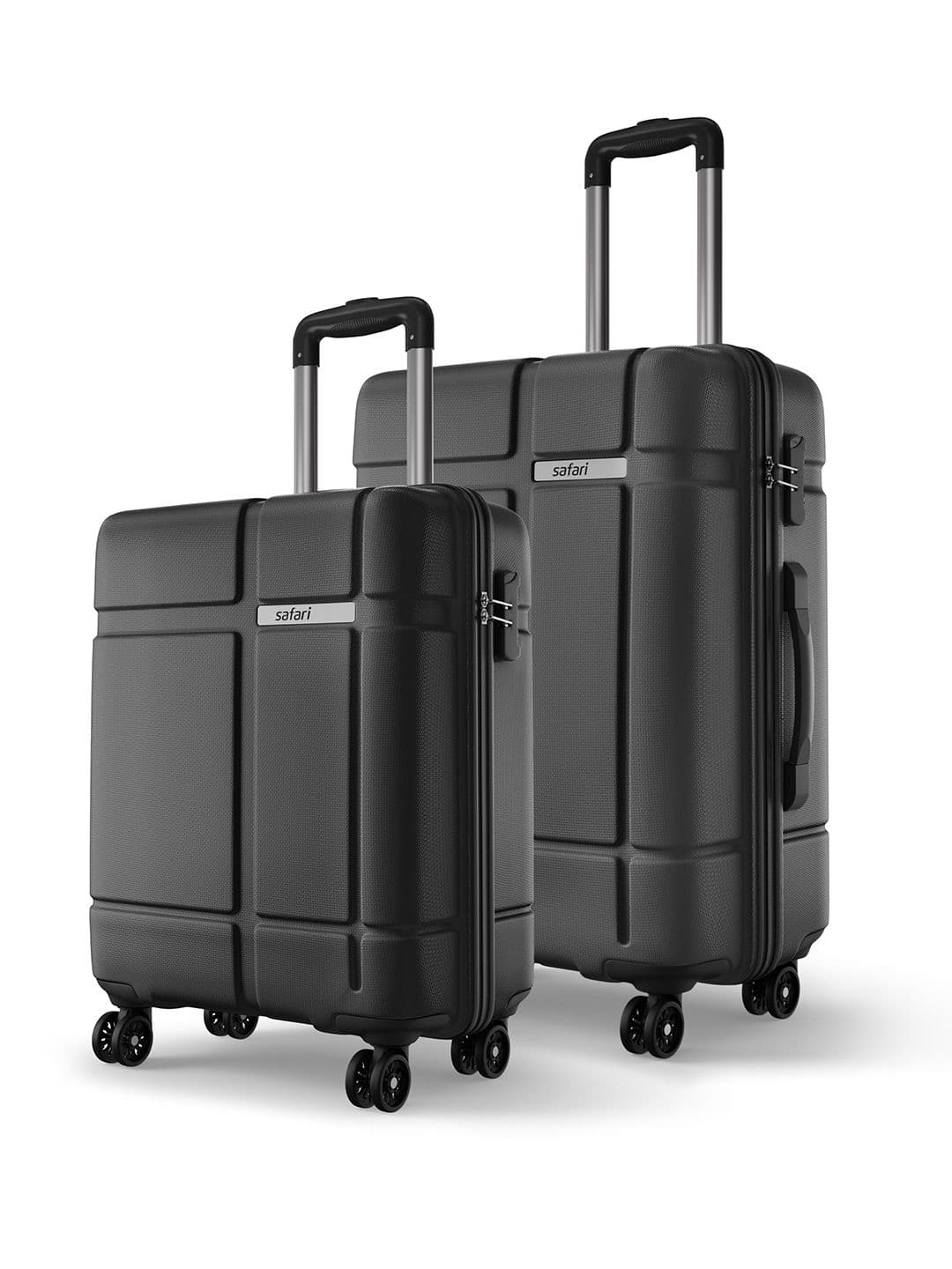 Safari Route Black Set of 2 Polycarbonate Hard Sided Trolley Bag Suitcase - view 1