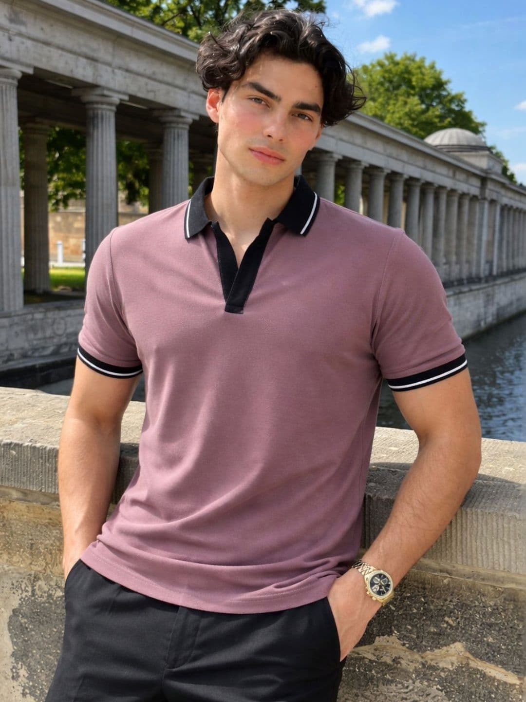 Rigo Men Polo Collar T-shirt - view 1