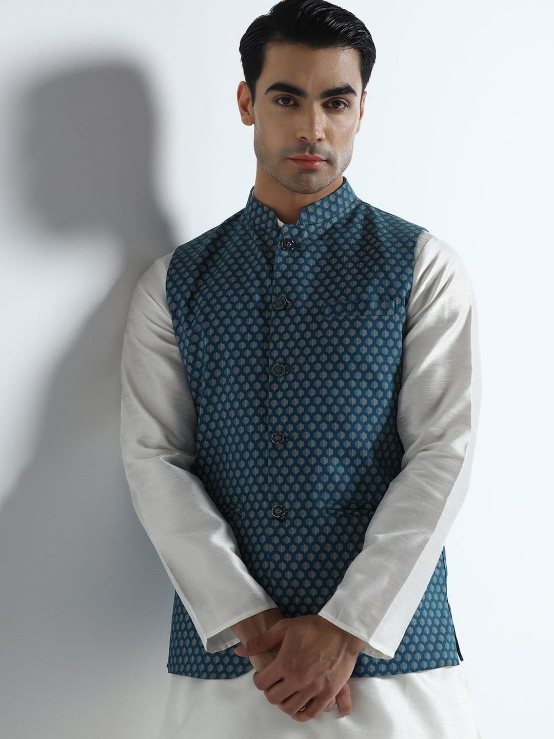 TAHVO Printed Woven Nehru Jackets - view 1