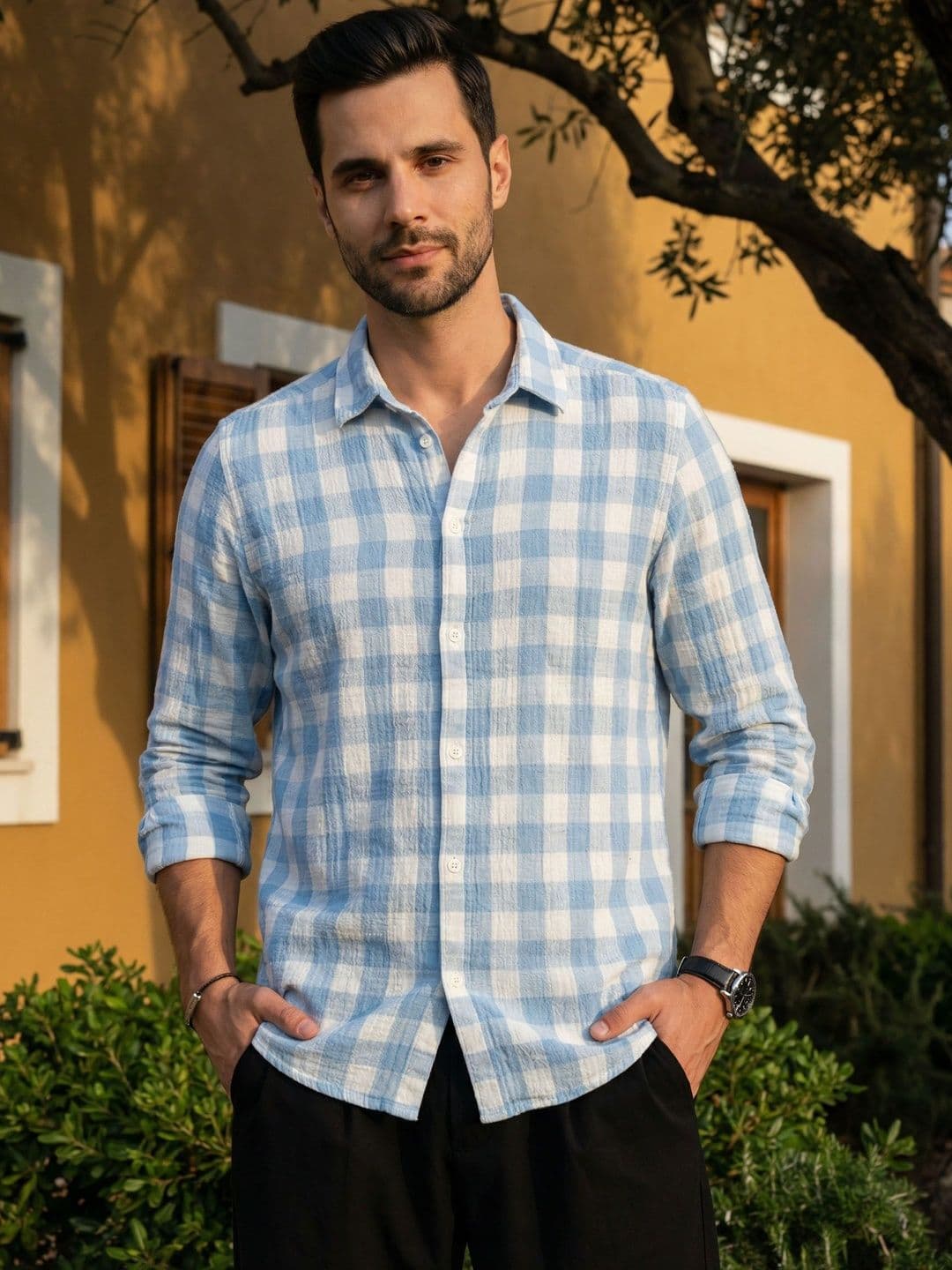 TRULOOM Men Relaxed Checked Casual Shirt - view 1