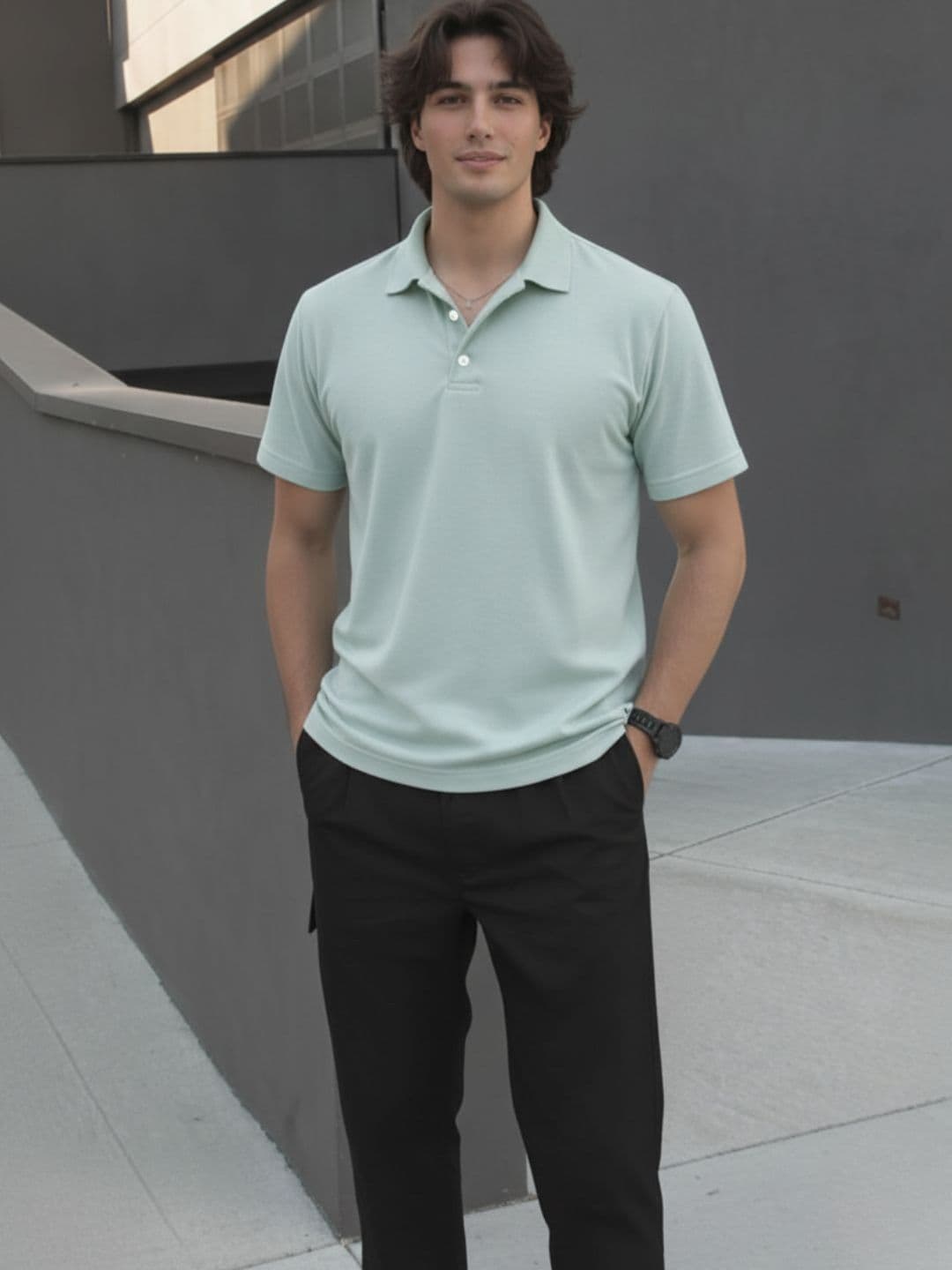 HERE&NOW Men Polo Collar T-shirt - view 1