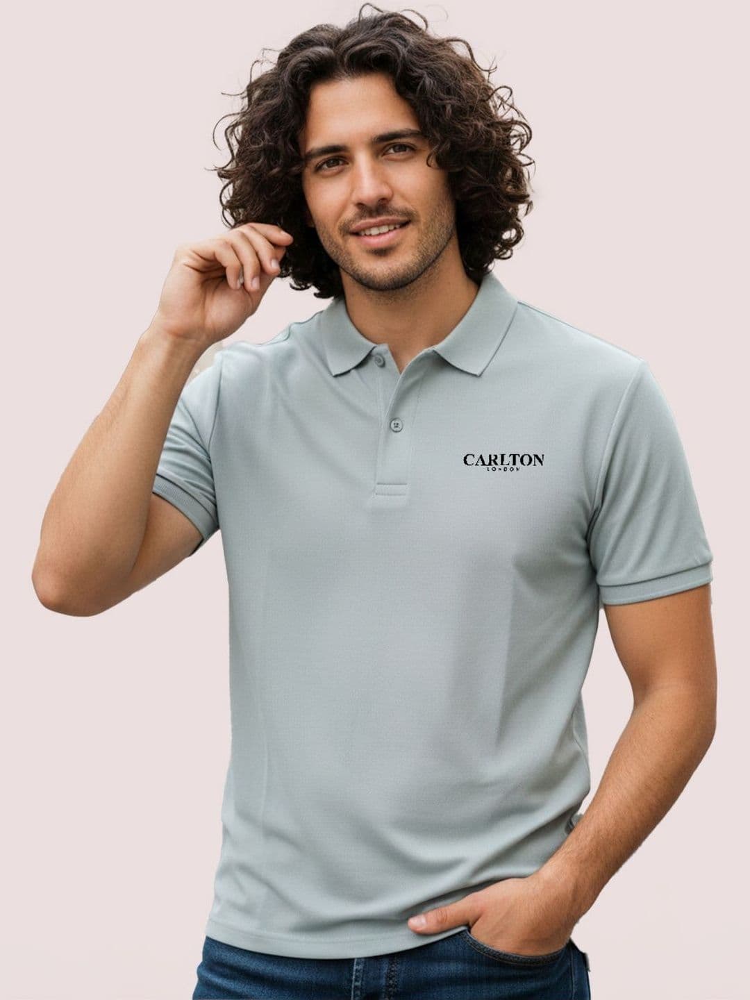 Carlton London Men Printed Polo Collar T-shirt - view 1