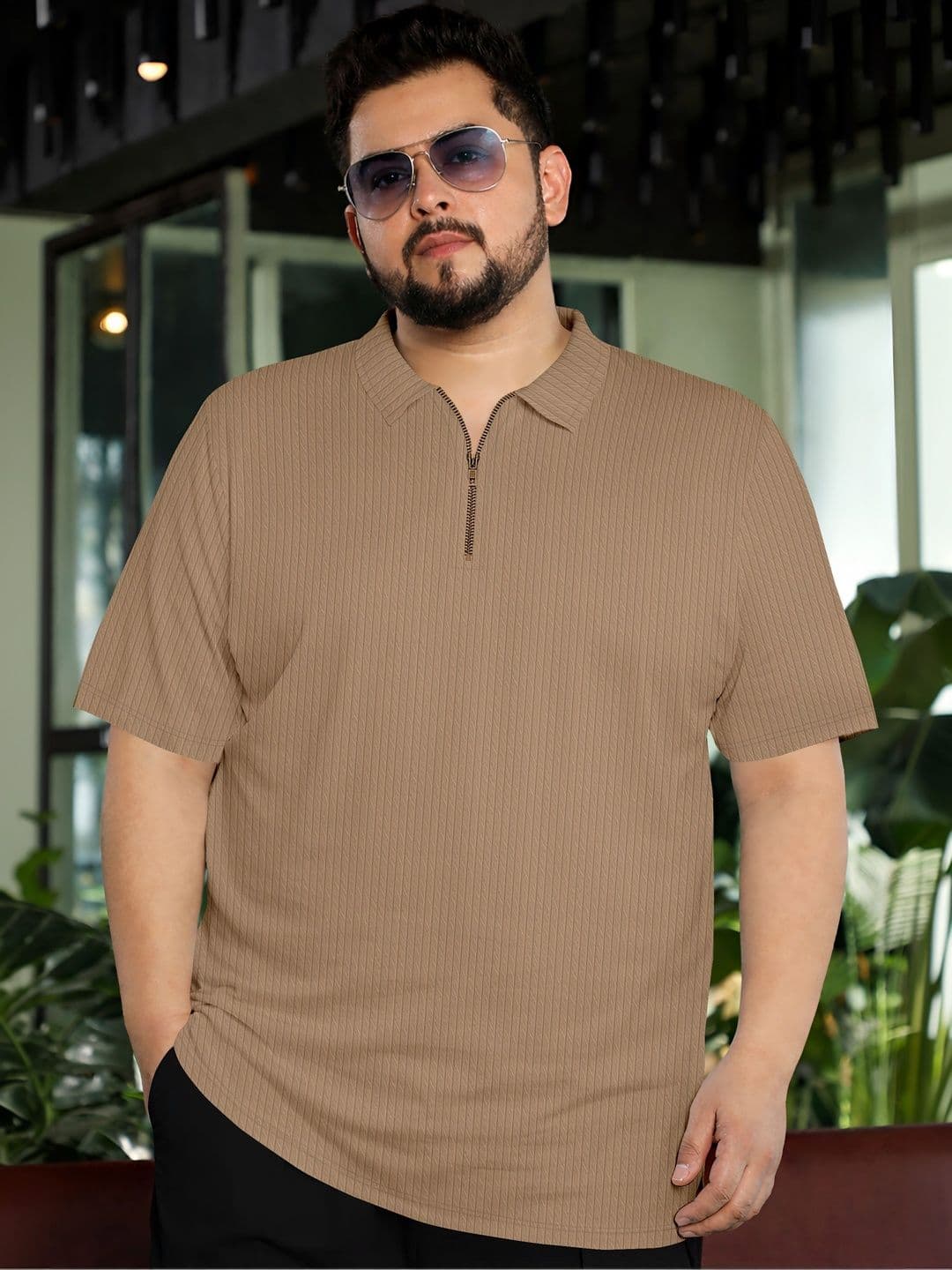 HAPPY KHAJANA Men Polo Collar T-shirt - view 1