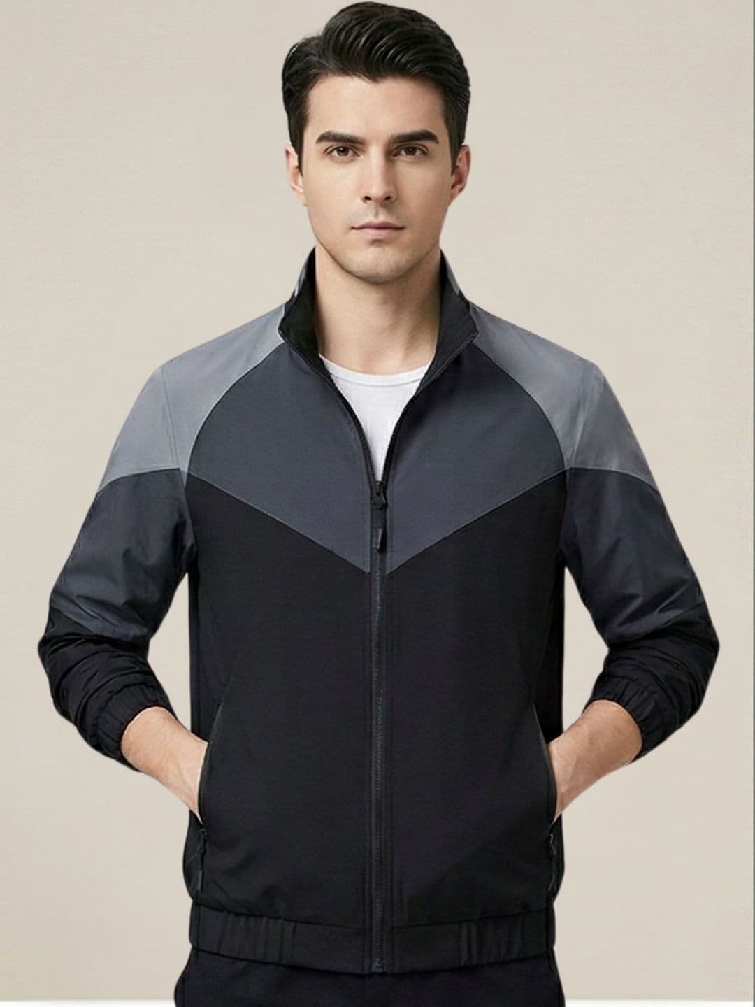 CARABA Men Colourblocked Windcheater Running Sporty Jacket - view 1