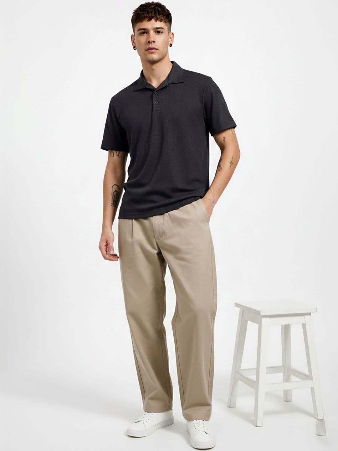 OAKWYN Men Polo Collar Moisture Wicking T-shirt - view 1