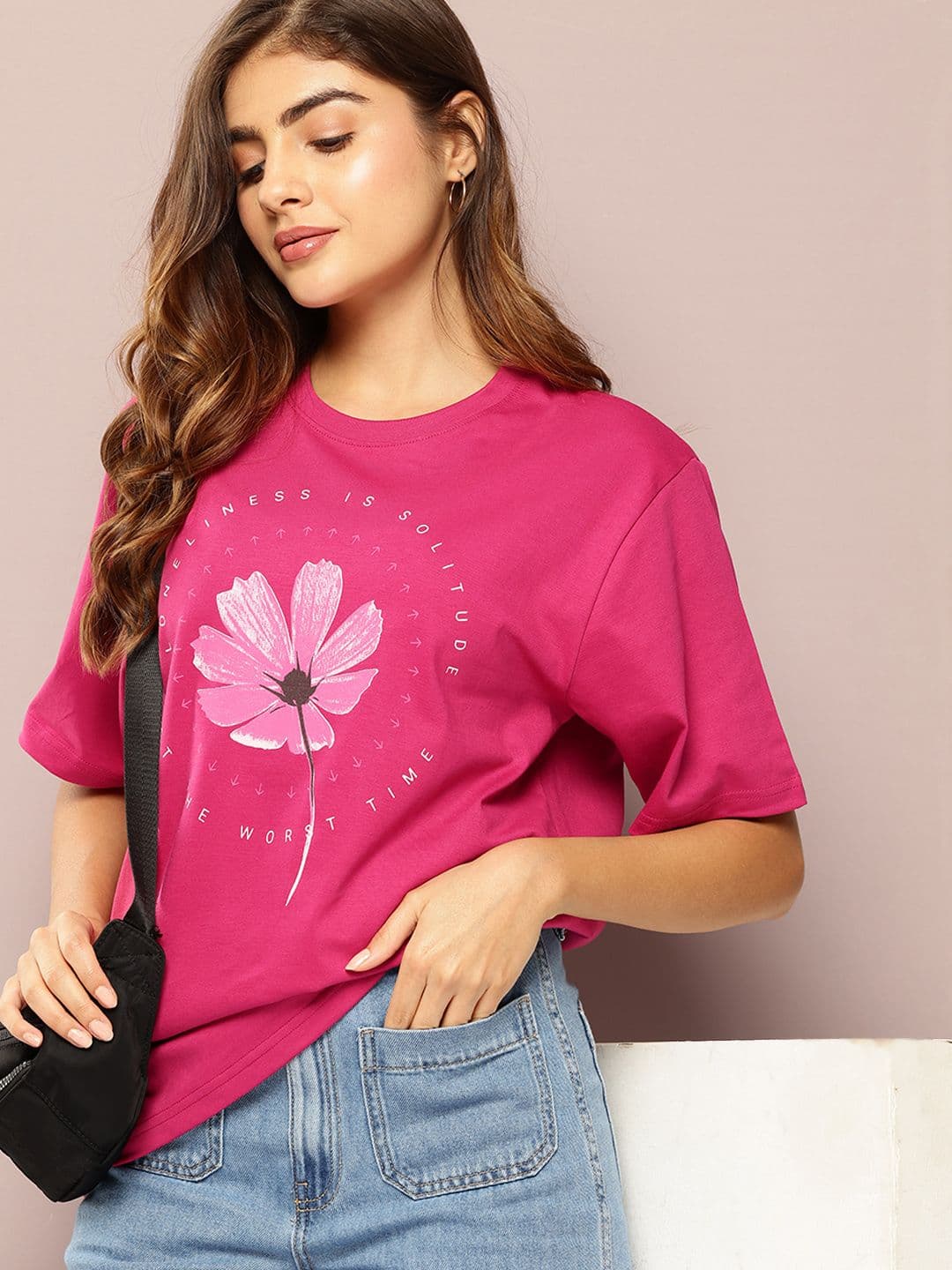 DILLINGER Women Short Sleeve Printed Oversized Fit Tshirt - view 1