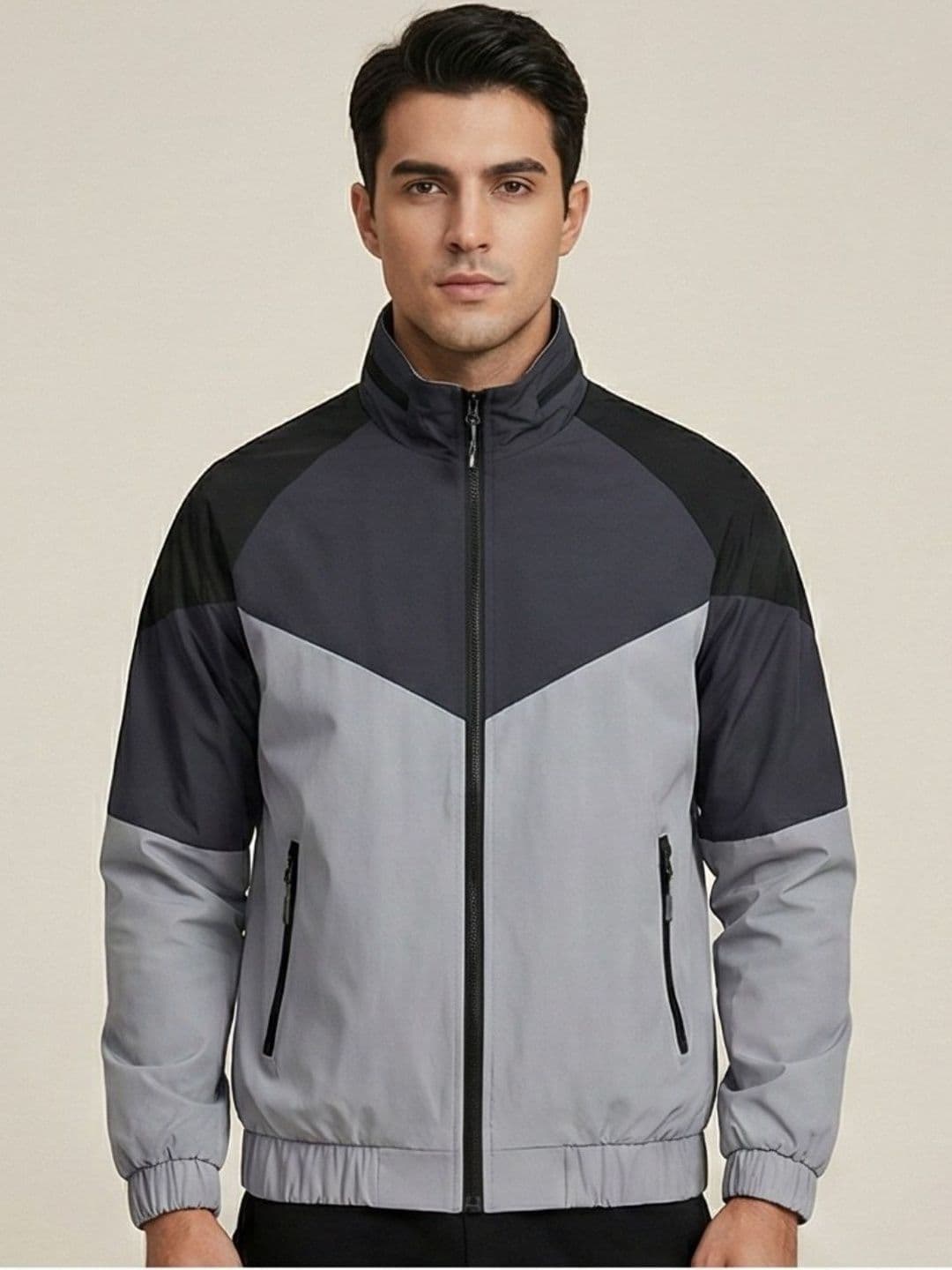 CARABA Men Colourblocked Windcheater Running Sporty Jacket - view 1