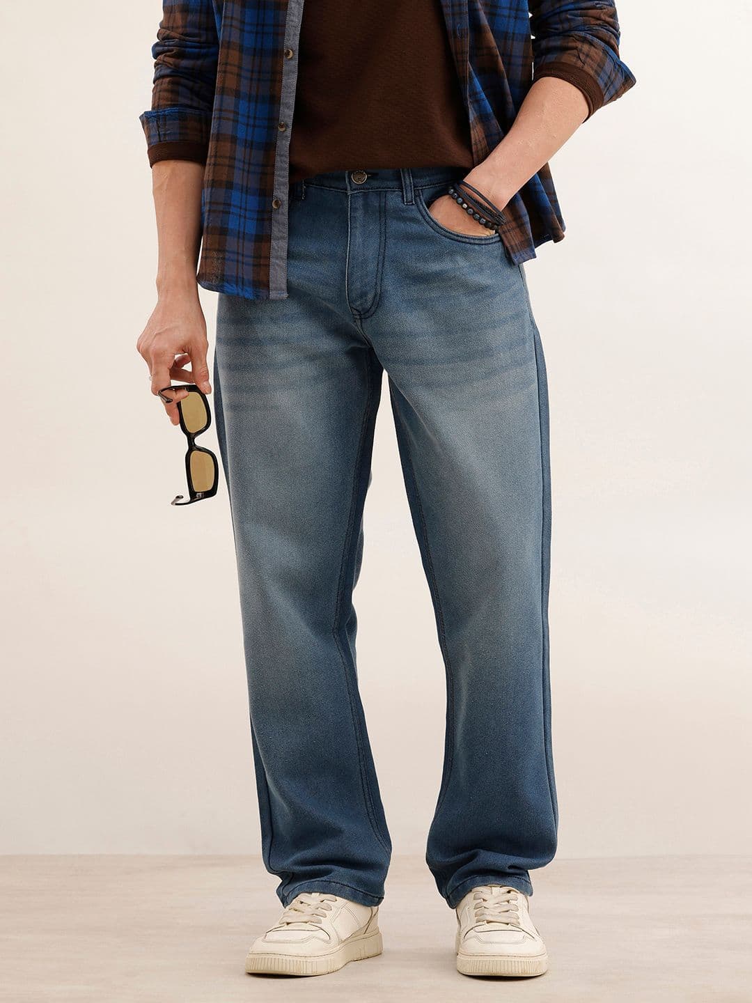 WROGN Men Pure Cotton Anti Fit Heavy Fade Jeans - view 1